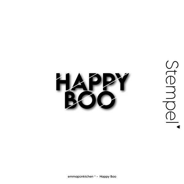 emmapünktchen - Holzstempel Happy BOO