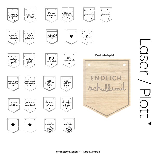 emmapünktchen ® - Abgewimpelt LASER / PLOTT