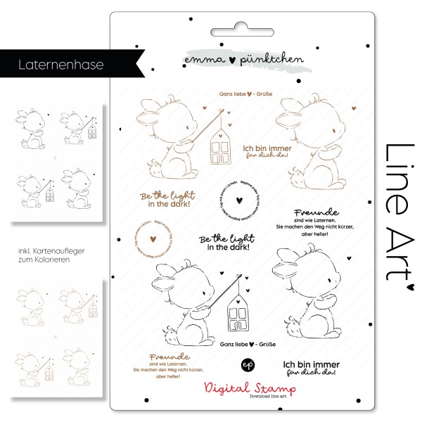 emmapünktchen ® - Laternenhase DigitalStamp