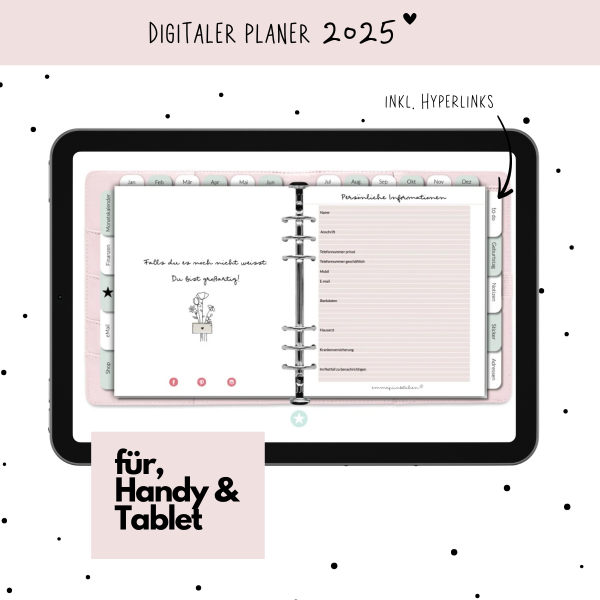 emmapünktchen ® - DigiPlaner ROSA 2025