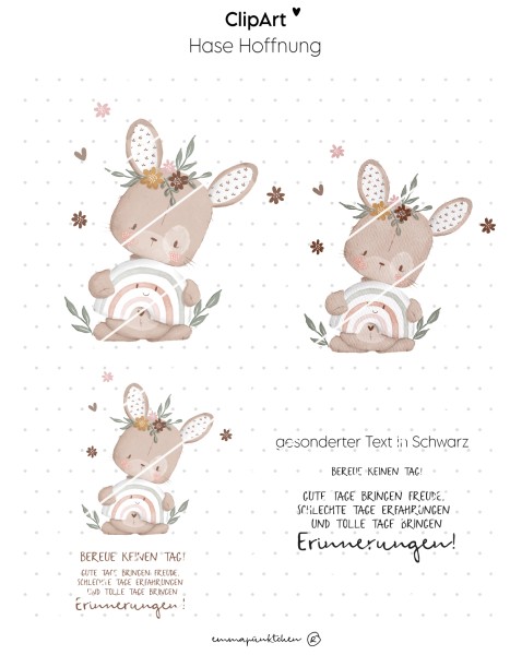 emmapünktchen ® - Hase Hoffnung ClipArt